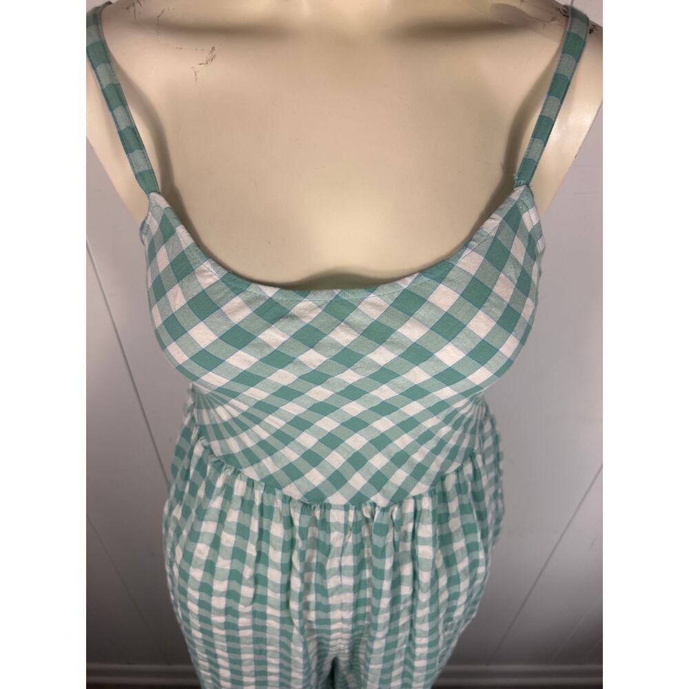 Nordstrom Green Gingham Tie Back Ankle Jumpsuit Size S. NWOT - Picture 4 of 7